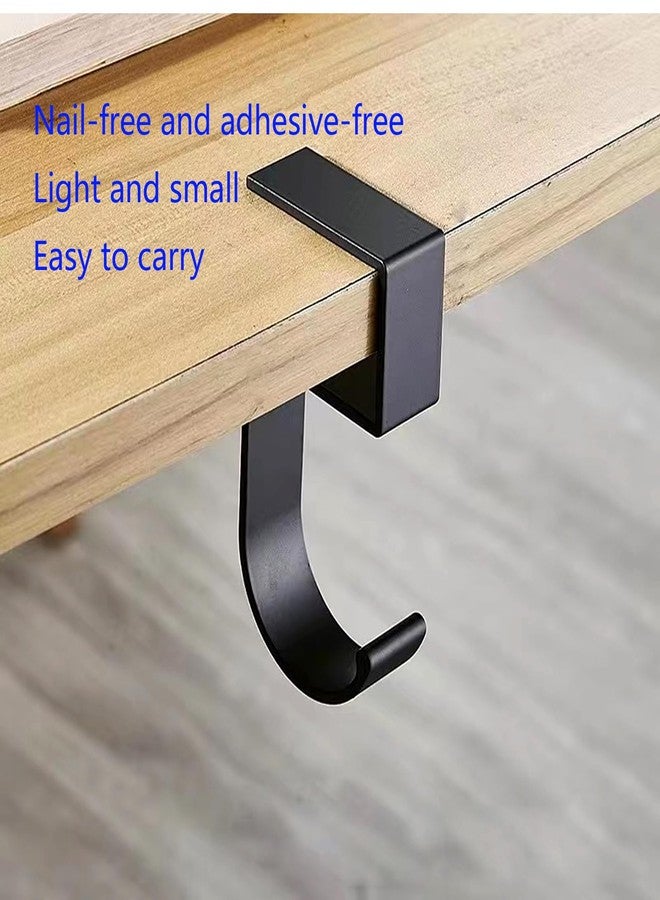 BYERUITE 2PCS Purse Hook for Table, Heavy Duty Handbag Hanger for Desk, High-Strength Alloy Desk Hook for Bags, Umbrellas, Keys, Headphone (Black) - Image 5